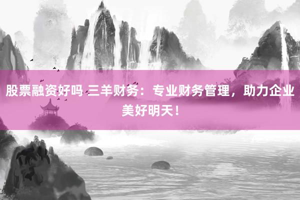 股票融资好吗 三羊财务：专业财务管理，助力企业美好明天！