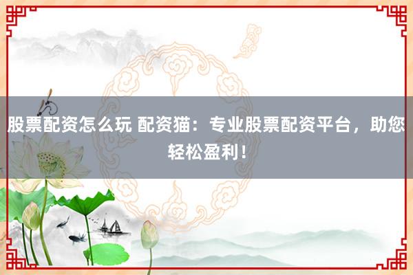 股票配资怎么玩 配资猫：专业股票配资平台，助您轻松盈利！