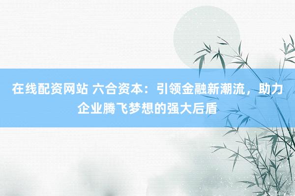在线配资网站 六合资本：引领金融新潮流，助力企业腾飞梦想的强大后盾