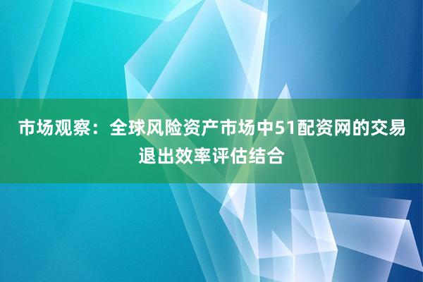市场观察:全球风险资产市场中51配资网的交易退出效率评估结合
