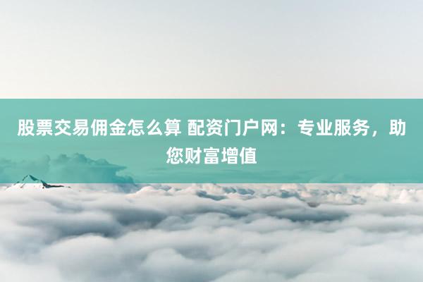 股票交易佣金怎么算 配资门户网：专业服务，助您财富增值