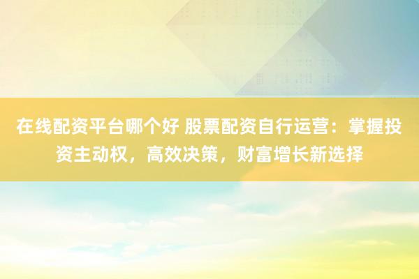 在线配资平台哪个好 股票配资自行运营：掌握投资主动权，高效决策，财富增长新选择